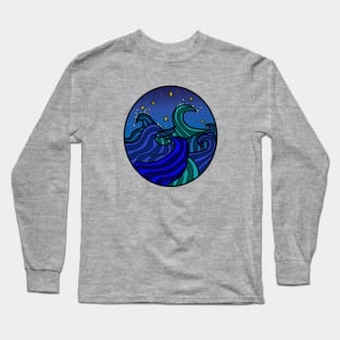 Waves In The Night Sky Long Sleeve T-Shirt